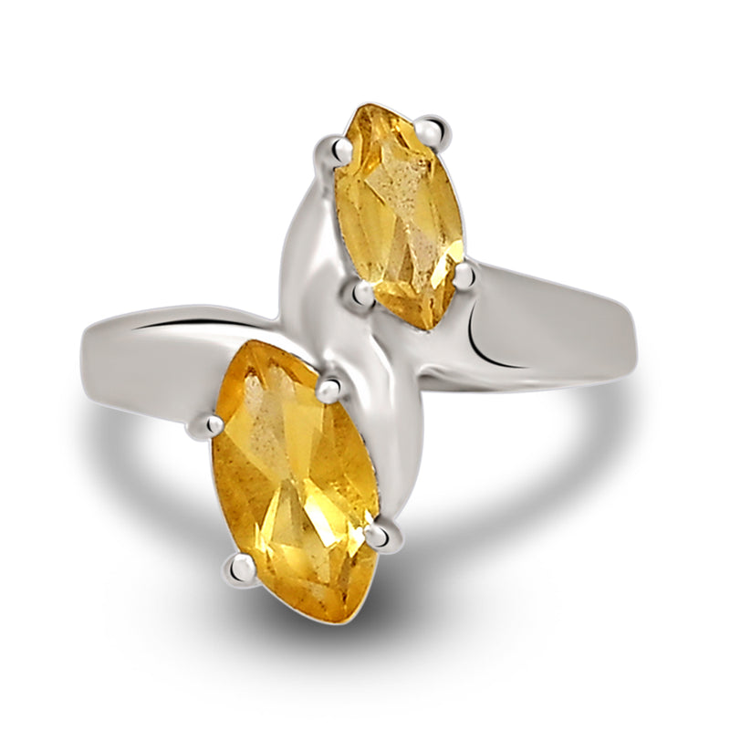 10*5 MM Marquise - Citrine Silver Ring - R5056C