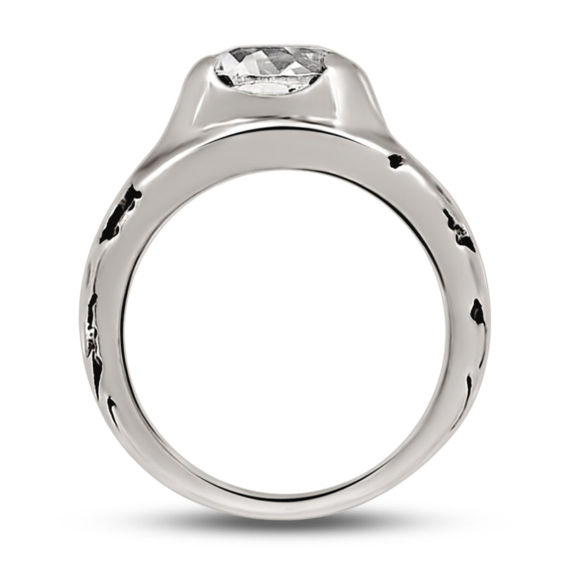 10*8 MM Oval - Crystal Silver Ring - R5057CRY