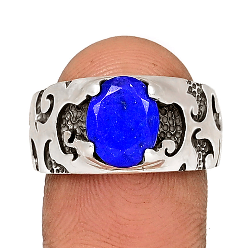 10*8 MM Oval - Lapis Silver Ring - R5057LP