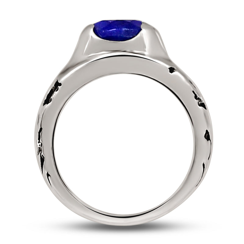 10*8 MM Oval - Lapis Silver Ring - R5057LP