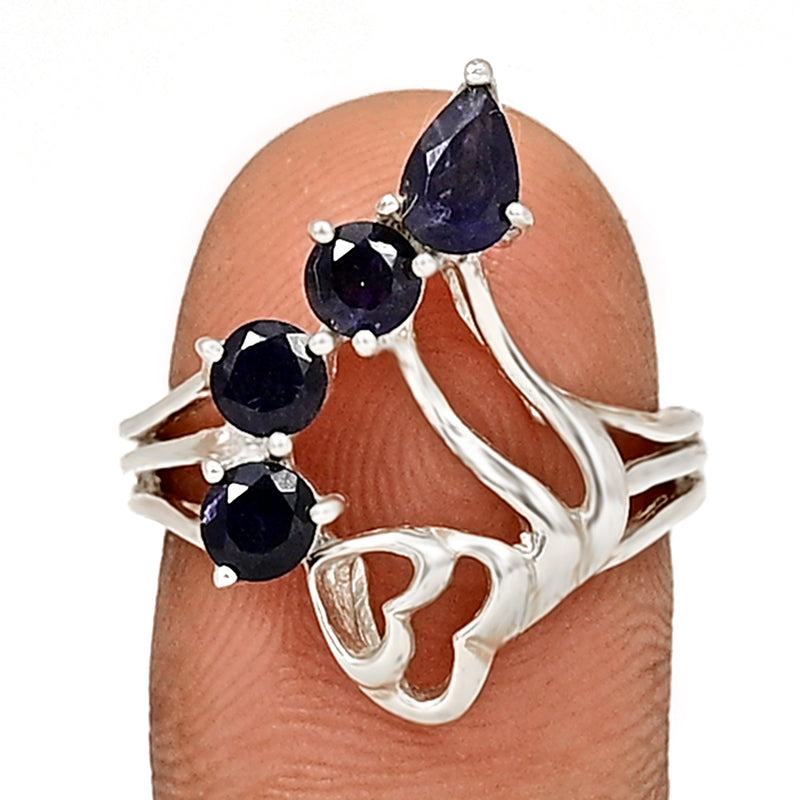 6*4 MM Pear - Iolite Silver Ring - R5060I