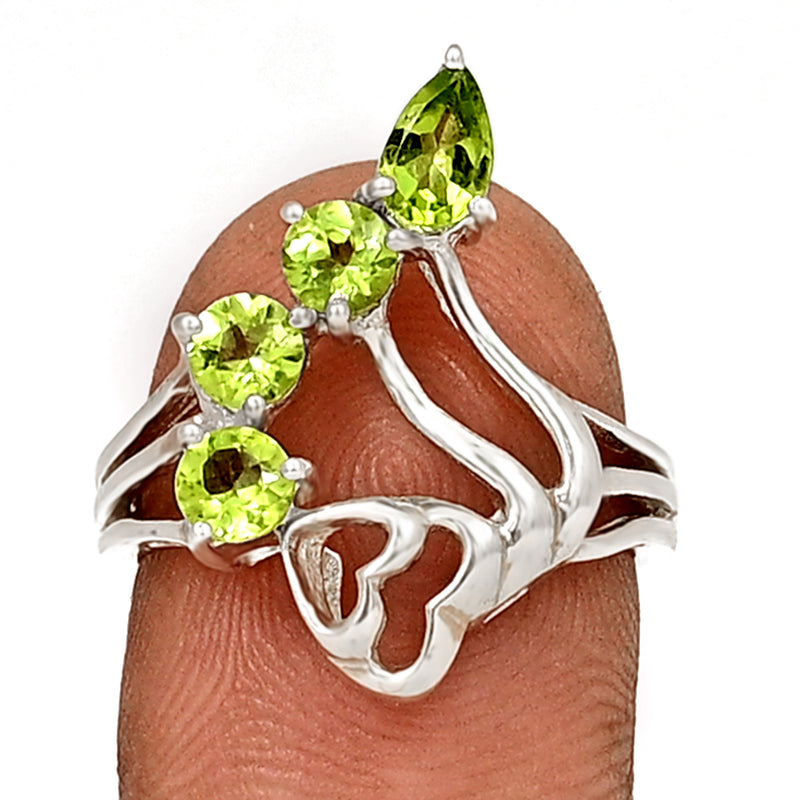 6*4 MM Pear - Peridot Silver Ring - R5060P