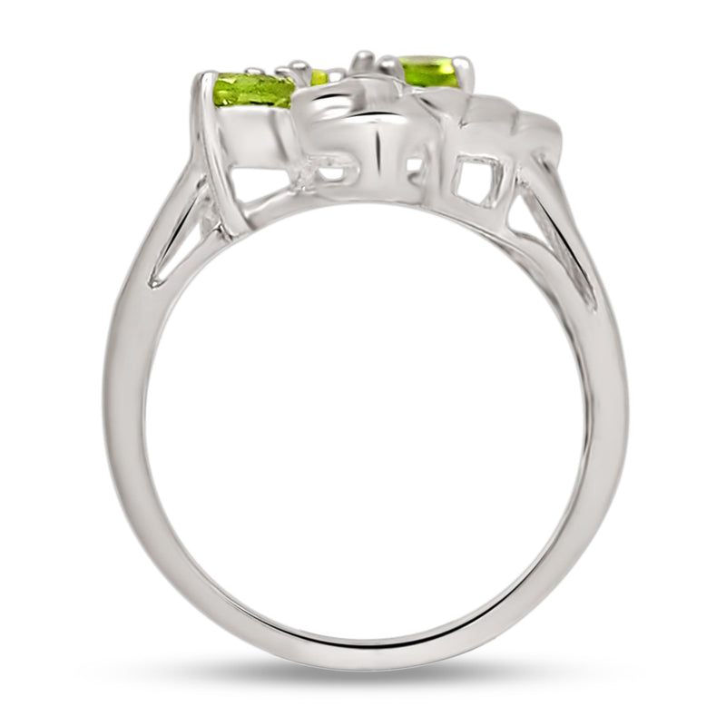 6*4 MM Pear - Peridot Silver Ring - R5060P