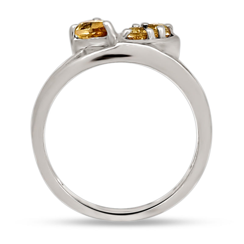 6*4 MM Pear - Citrine Silver Ring - R5061C