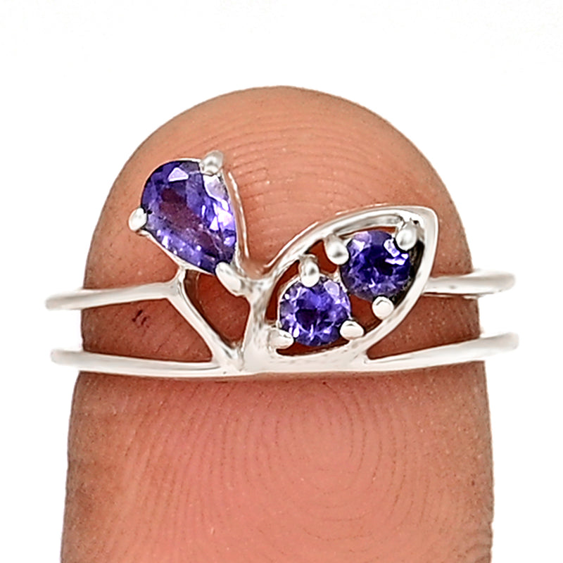 6*4 MM Pear - Iolite Silver Ring - R5061I