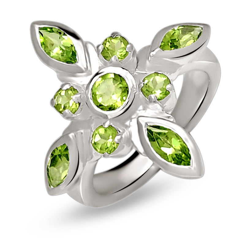 6*3 MM Marquise - Peridot Silver Ring - R5063P