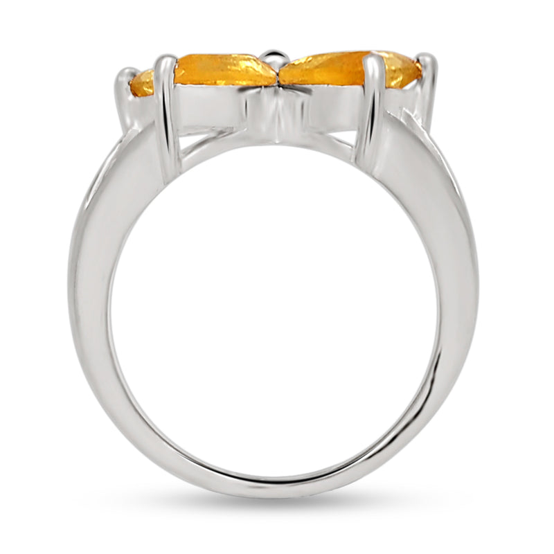 8*4 MM Marquise - Citrine Silver Ring - R5066C