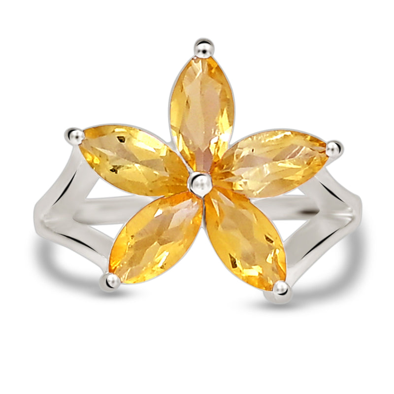 8*4 MM Marquise - Citrine Silver Ring - R5066C