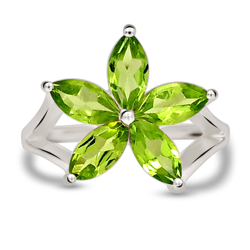 8*4 MM Marquise - Peridot Silver Ring - R5066P