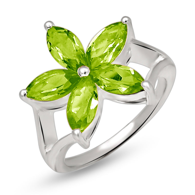 8*4 MM Marquise - Peridot Silver Ring - R5066P