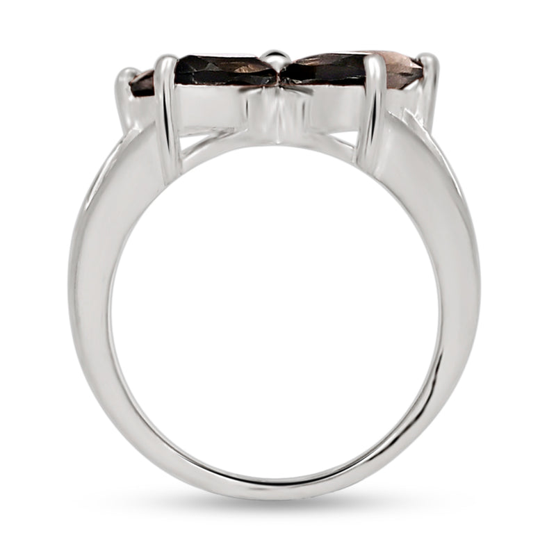 8*4 MM Marquise - Smokey Quartz Silver Ring - R5066SQ