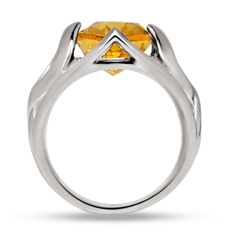 10*14 MM Oval - Citrine Silver Ring - R5070C