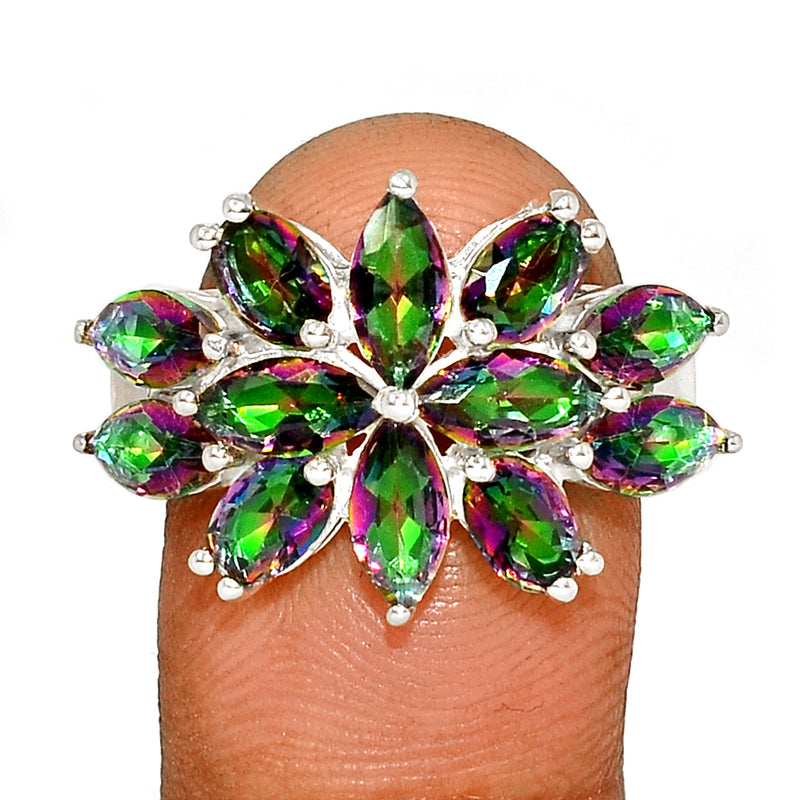 8*4 MM Marquise - Mystic Topaz Silver Ring - R5071MT