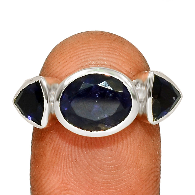 10*8 MM Oval - Iolite Silver Ring - R5073I