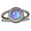 Rainbow Moonstone Silver Ring - R5354RM