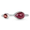 Garnet Cab With Garnet Silver Ring - R5355GCWG