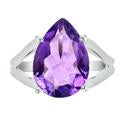 Amethyst - FacetedSilver Ring - R5357A