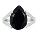 Black Onyx - Faceted Silver Ring - R5357BO