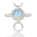 Rainbow Moonstone Silver Ring - R5360RM