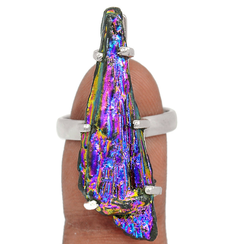 Claw - Rainbow Aura Kyanite Ring - RAKR308