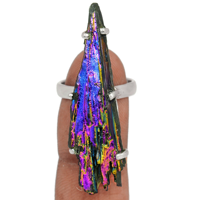 Claw - Rainbow Aura Kyanite Ring - RAKR309