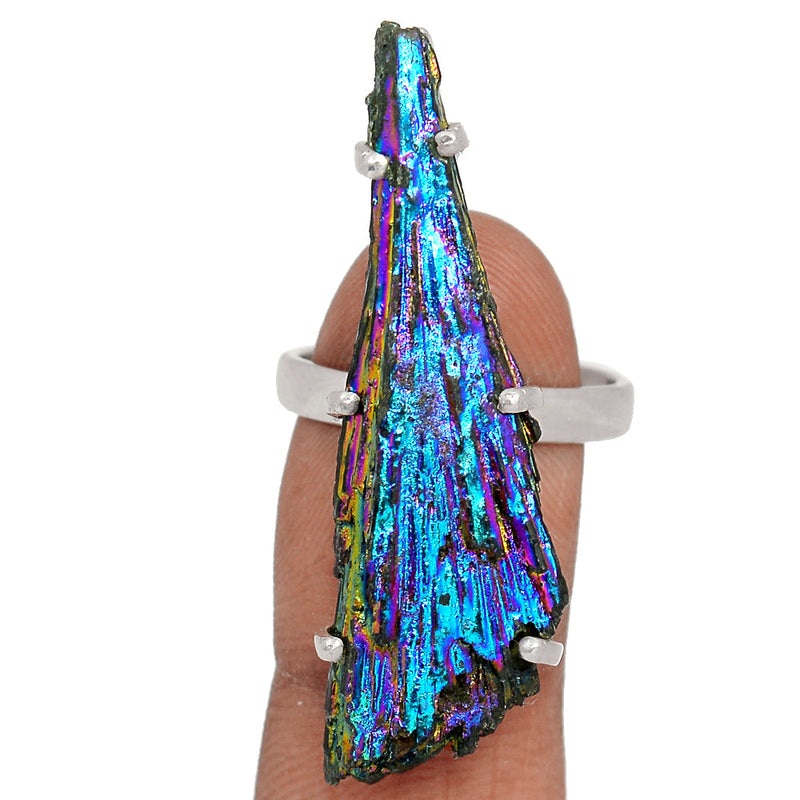 Claw - Rainbow Aura Kyanite Ring - RAKR310