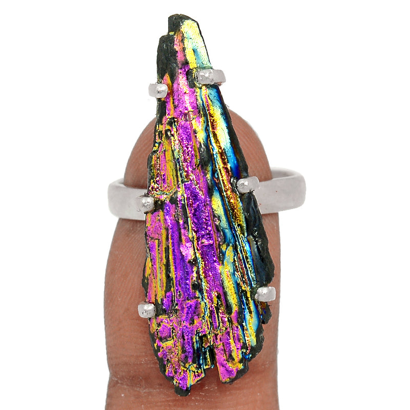 Claw - Rainbow Aura Kyanite Ring - RAKR327