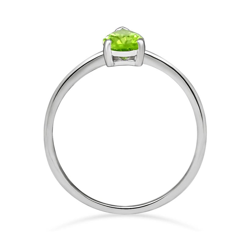 7*5 MM Pear - Peridot Silver Ring - RBC301-P Catalogue