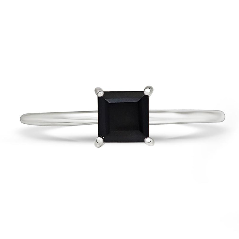 5*5 MM Square - Black Spinal Faceted Ring - RBC302-BS Catalogue