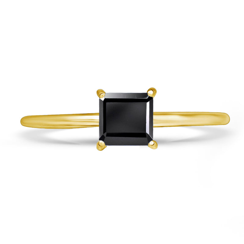 5*5 MM Square - 18k Gold Vermeil - Black Spinel Faceted Jewelry Ring - RBC302G-BS Catalogue