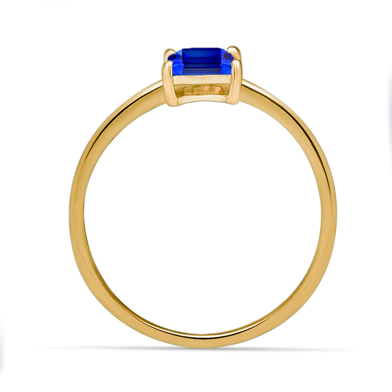 5*5 MM Square - 18k Gold Vermeil - Kyanite Faceted Ring - RBC302G-KYF Catalogue