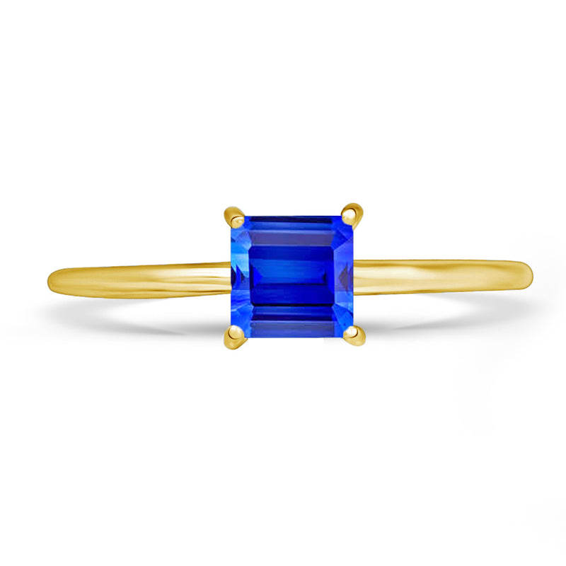 5*5 MM Square - 18k Gold Vermeil - Kyanite Faceted Ring - RBC302G-KYF Catalogue