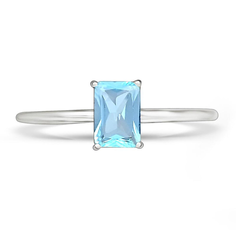 7*5 MM Octo - Blue Topaz Ring - RBC304-BT Catalogue