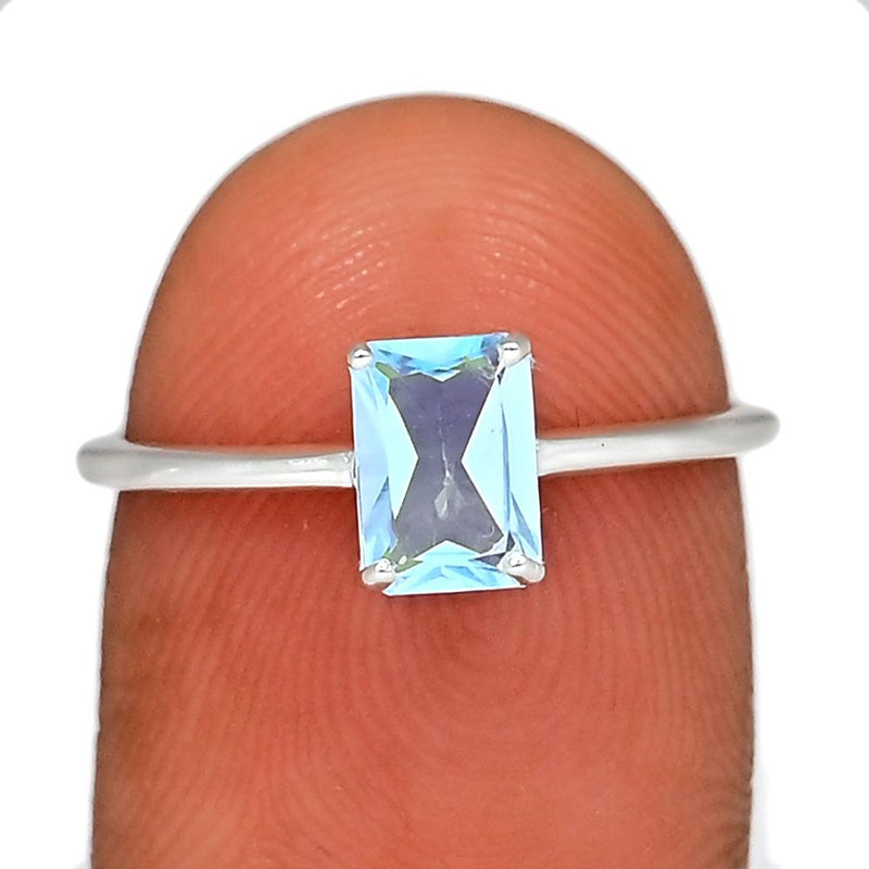 7*5 MM Octo - Blue Topaz Ring - RBC304-BT Catalogue
