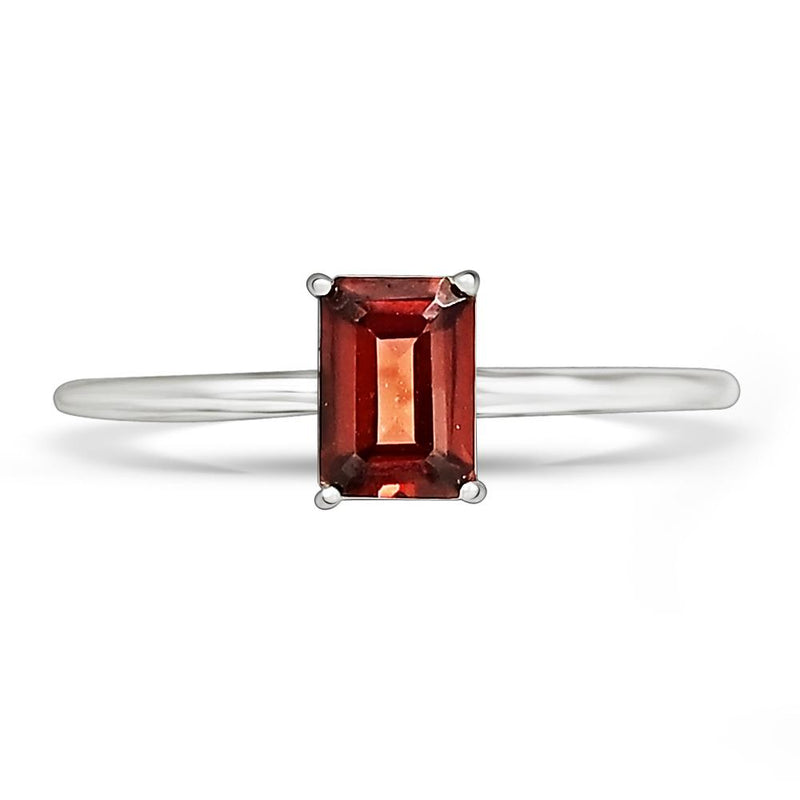 7*5 MM Octo - Garnet Faceted Ring - RBC304-G Catalogue