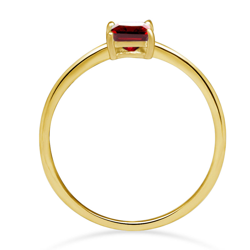 7*5 MM Octo - 18k Gold Vermeil - Garnet Faceted Ring - RBC304G-GRF Catalogue