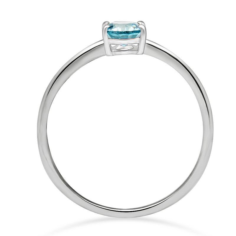7*5 MM Oval - Aquamarine Faceted Ring - RBC305-AQ Catalogue