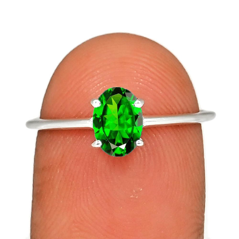 6*4 MM Oval - Chrome Diopside Faceted Ring - RBC309-CDF Catalogue