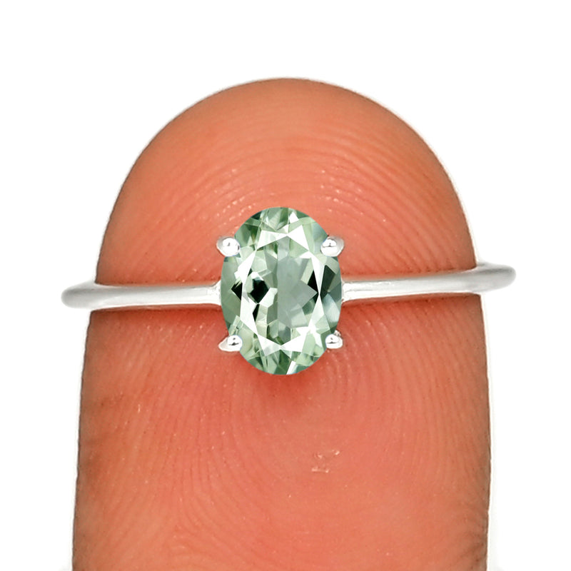7*5 MM Oval - Green Amethyst Ring - RBC305-GA Catalogue