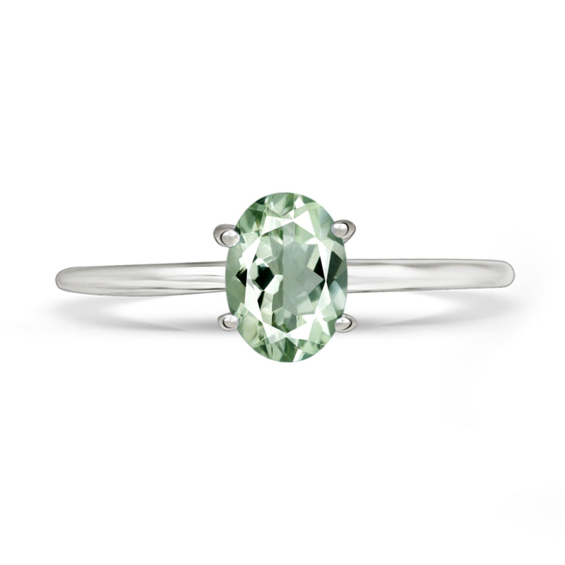 7*5 MM Oval - Green Amethyst Ring - RBC305-GA Catalogue