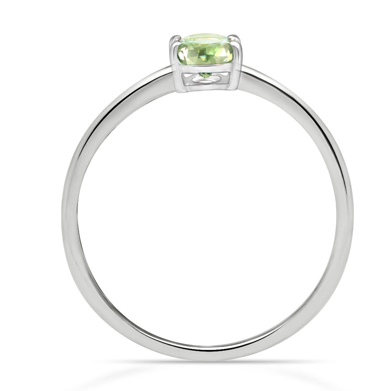 5*5 MM Round - Green Amethyst Ring - RBC306-GA Catalogue