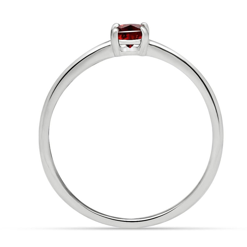 5*5 MM Round - Garnet Faceted Ring - RBC306-G Catalogue