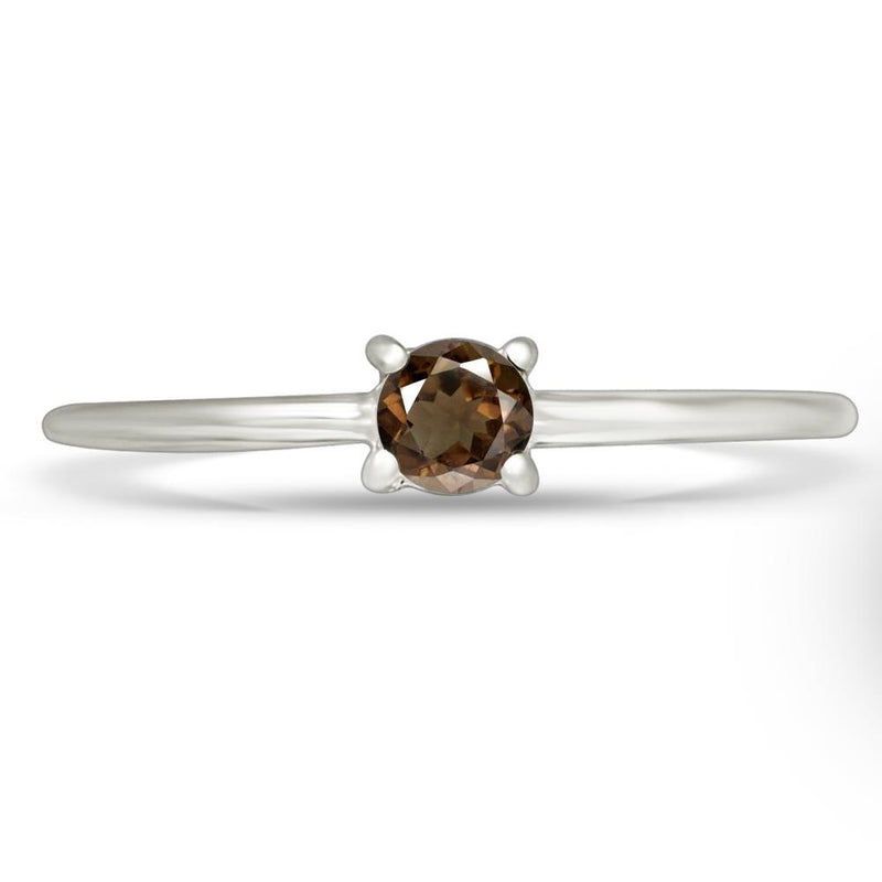 5*5 MM Round - Smokey Quartz Ring - RBC306-SQ Catalogue