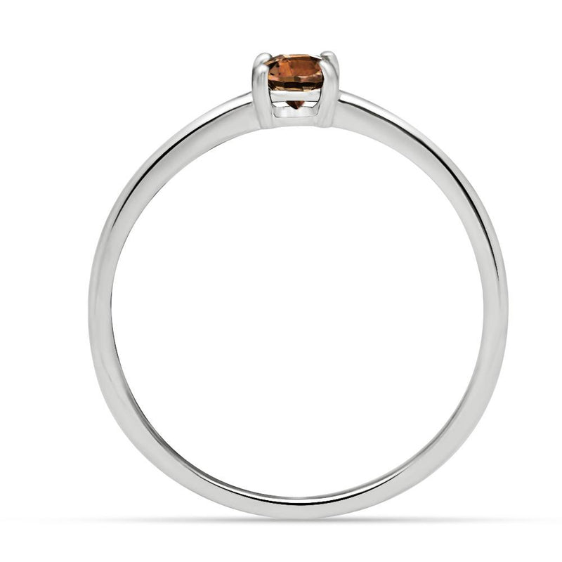 5*5 MM Round - Smokey Quartz Ring - RBC306-SQ Catalogue