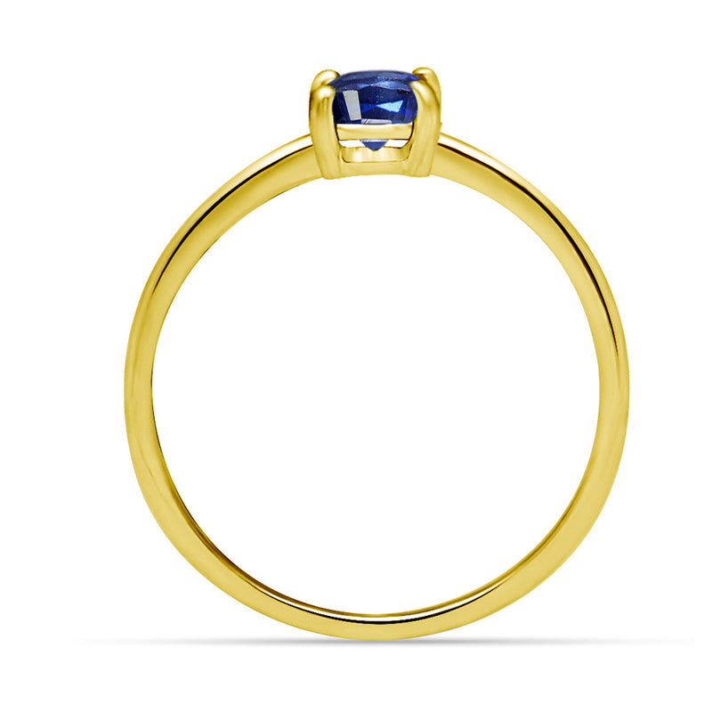 5*5 MM Round - 18k Gold Vermeil - Kyanite Faceted Ring - RBC306G-KYF Catalogue