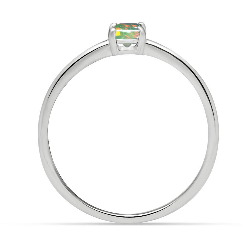 4*4 MM Round - Ethiopian Opal Faceted Silver Ring - RBC307-EOF Catalogue