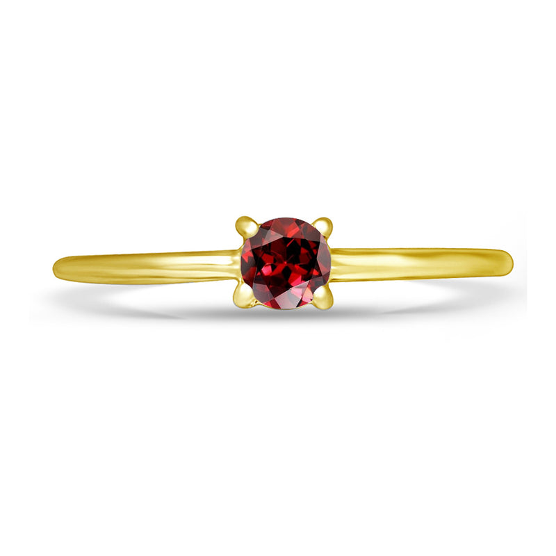 4*4 MM Round - 18k Gold Vermeil - Garnet Faceted Jewelry Ring - RBC307G-GRF Catalogue