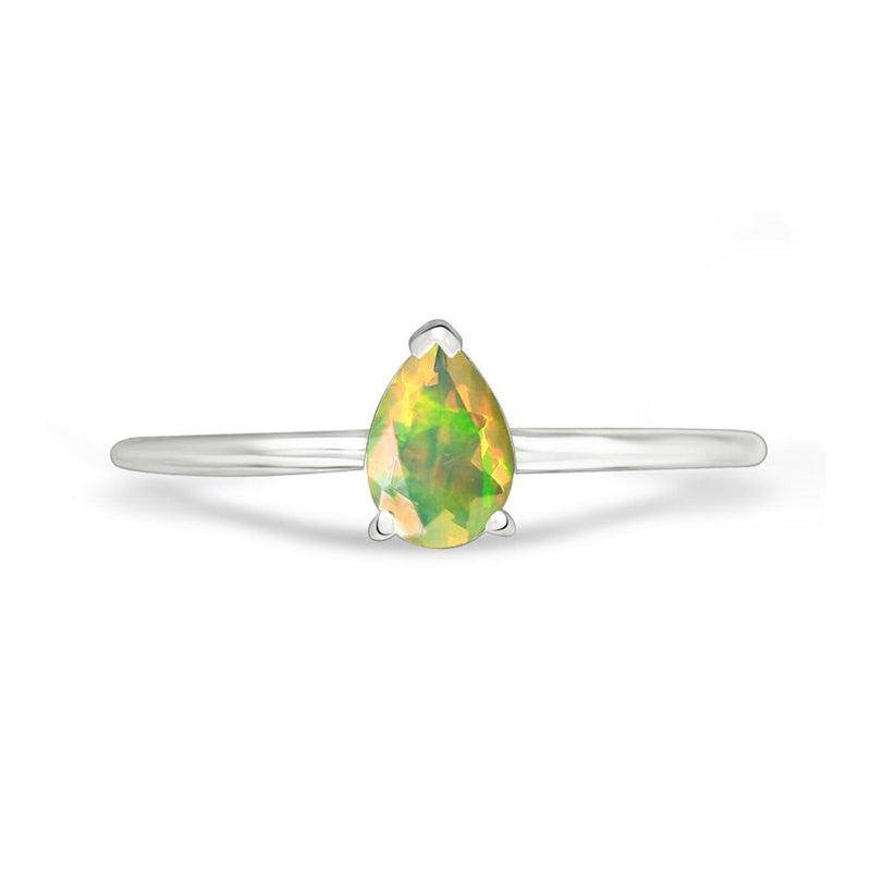 6*4 MM Pear - Ethiopian Opal Faceted Ring - RBC308-EOF Catalogue