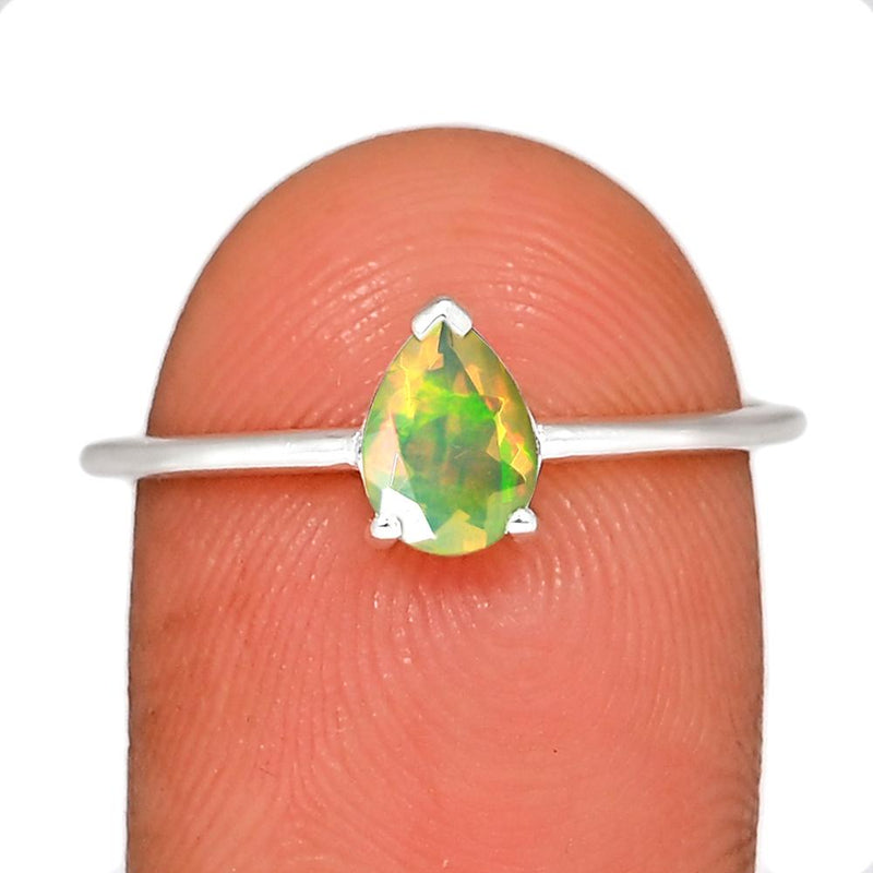 6*4 MM Pear - Ethiopian Opal Faceted Ring - RBC308-EOF Catalogue
