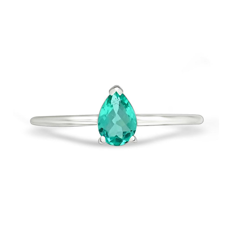 6*4 MM Pear - Neon Blue Apatite Faceted Silver Ring - RBC308-NBF Catalogue